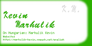 kevin marhulik business card